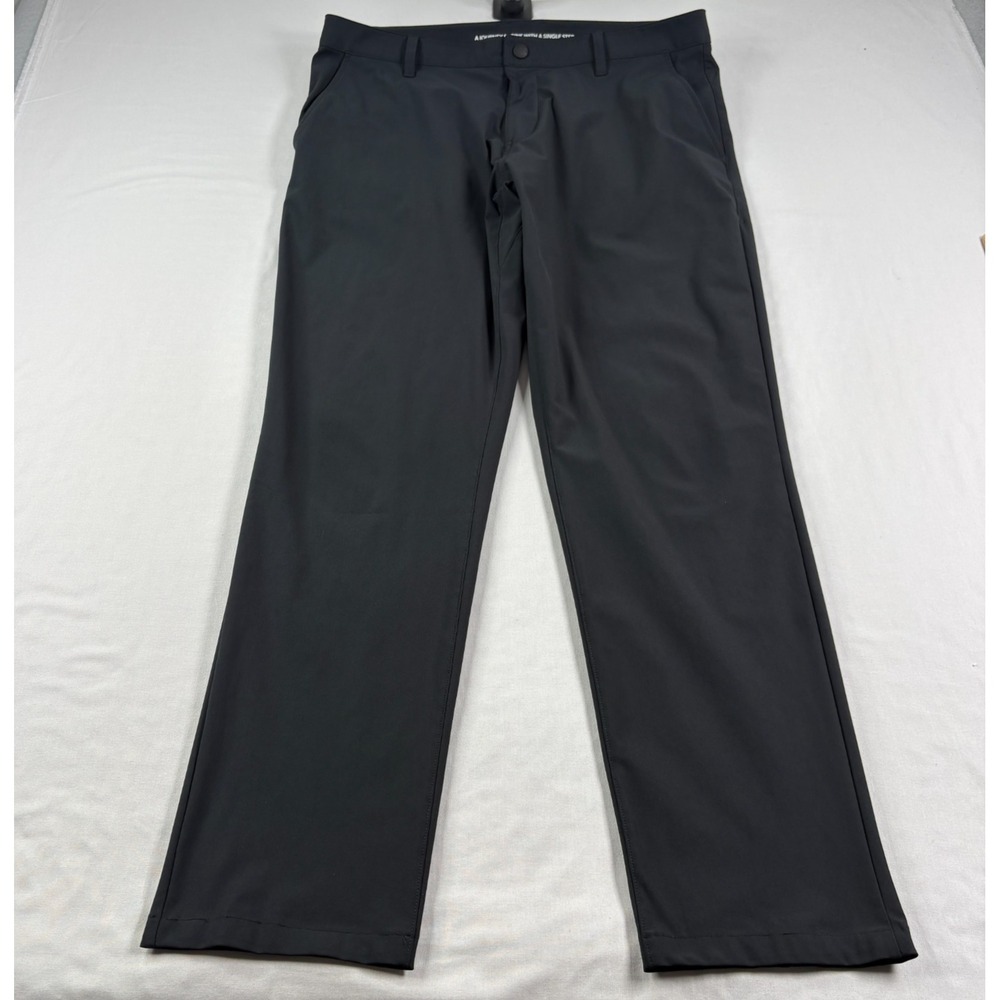 Rhone Pants Mens 36x33 (Fits 36x31) Black Commuter Slim Fit Chino Stretch Casual